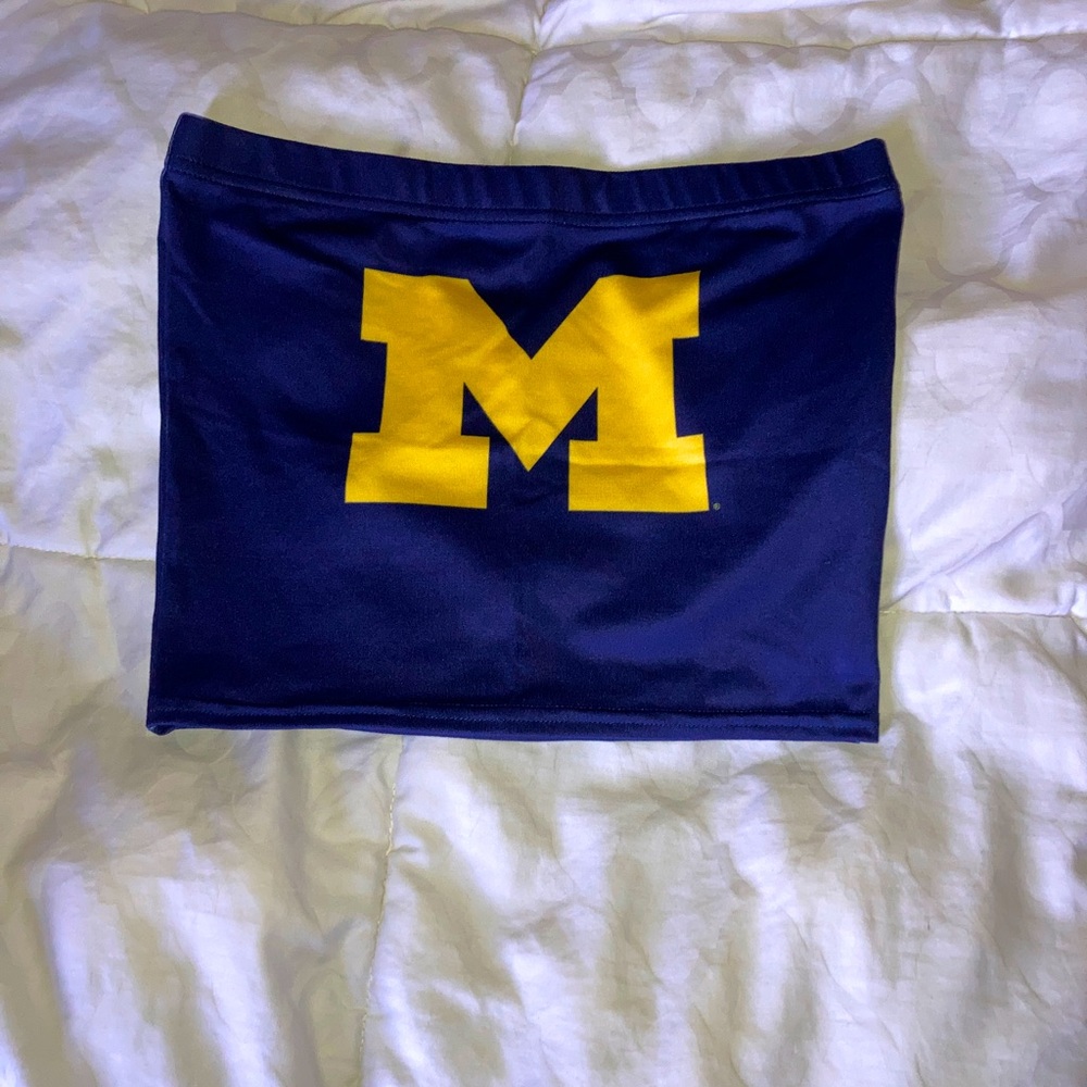 Umich block “M” tube top (University of Michigan)